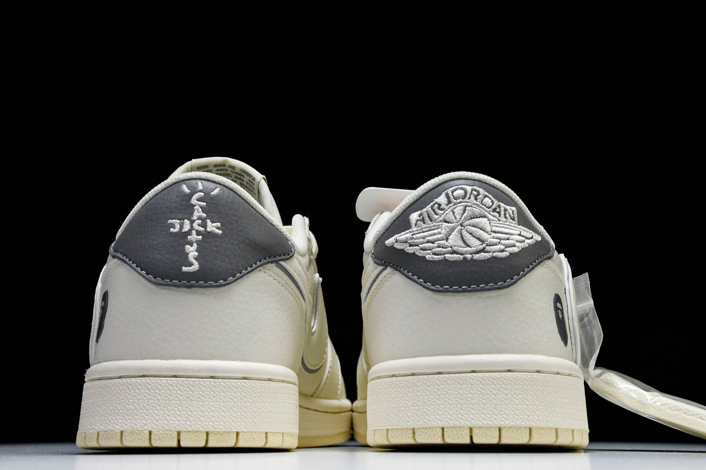Travis Scott AJ1 Low x BAPE 'White' (Custom)