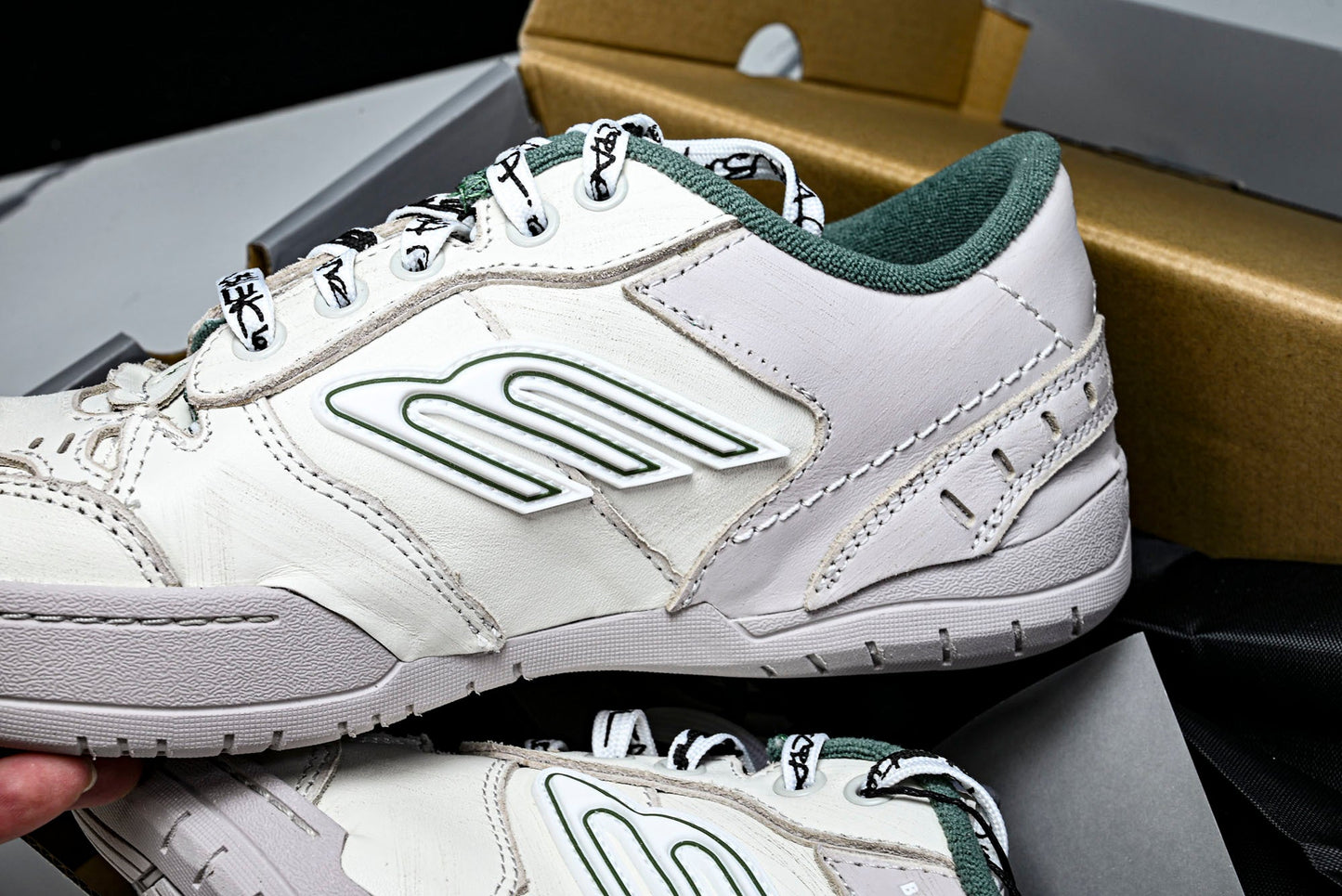 Вalenciaga Hamptons Worn-Out Sneaker 'Beige Green'