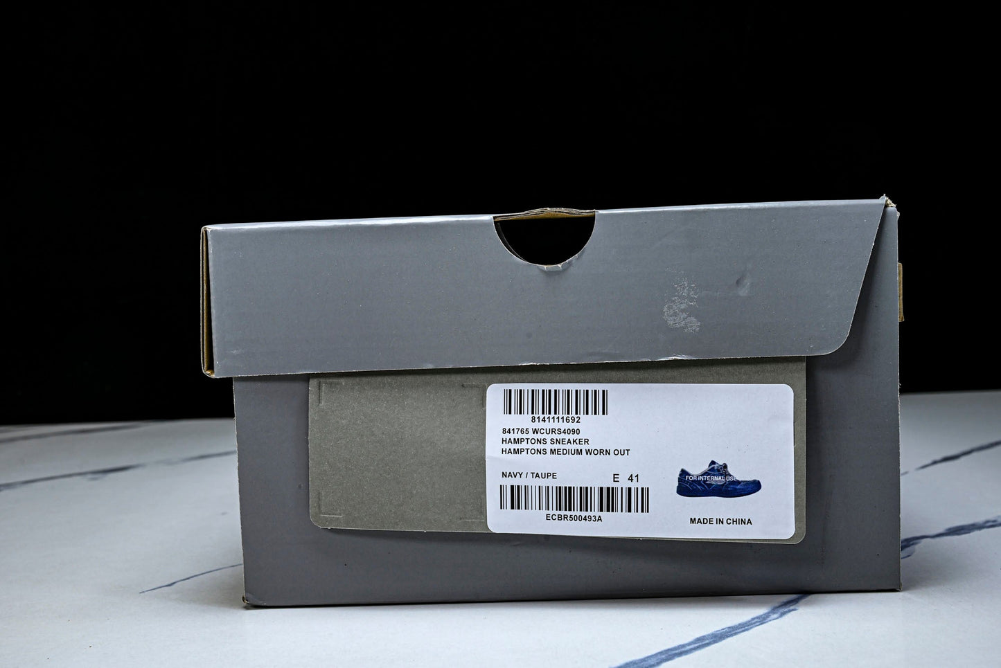 Вalenciaga Hamptons Worn-Out Sneaker 'Navy Blue'