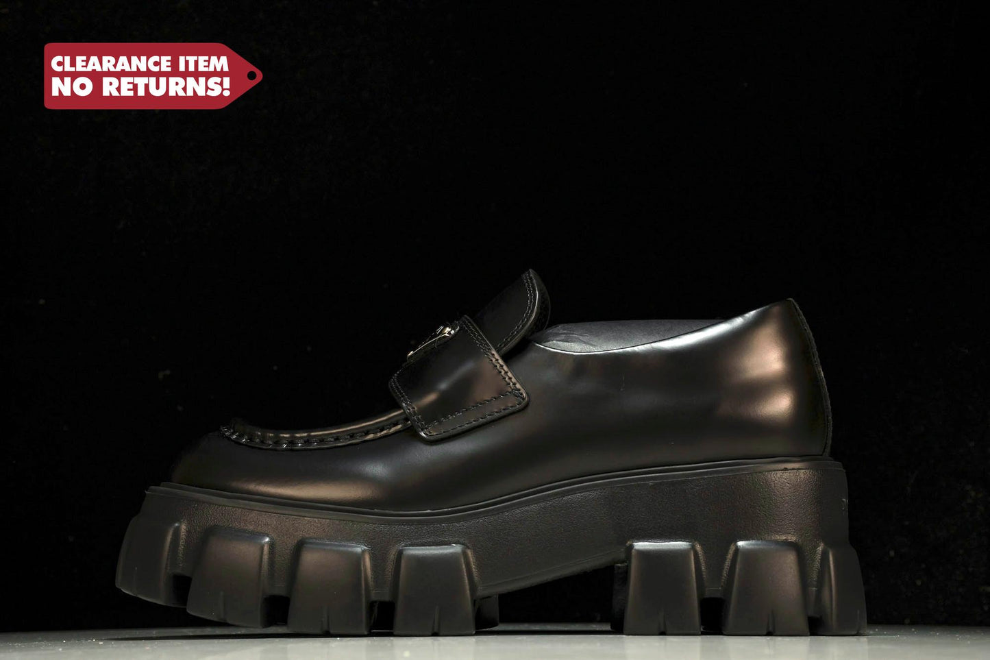 Prada Monolith Loafers 'Black' - UK W 2 / US W 5 / EU 35