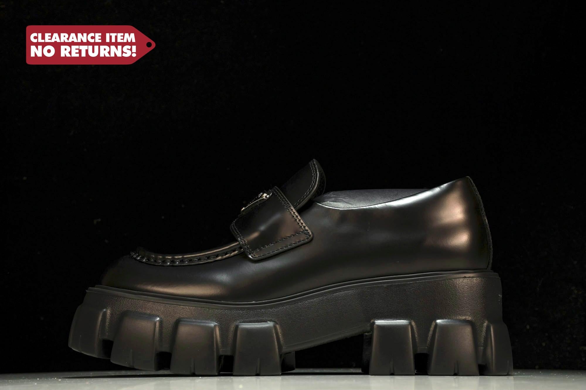 Prada Monolith Loafers 'Black' - UK W 2 / US W 5 / EU 35