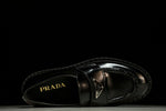 Prada Chocolate Patent Loafers 'Black'