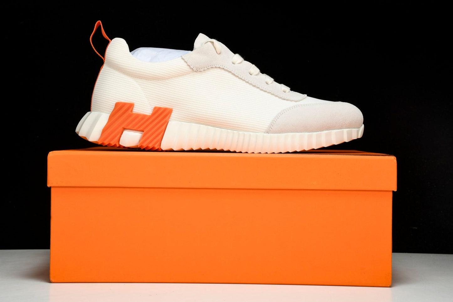 Hermès Bouncing Sneaker 'Blanc Orange'