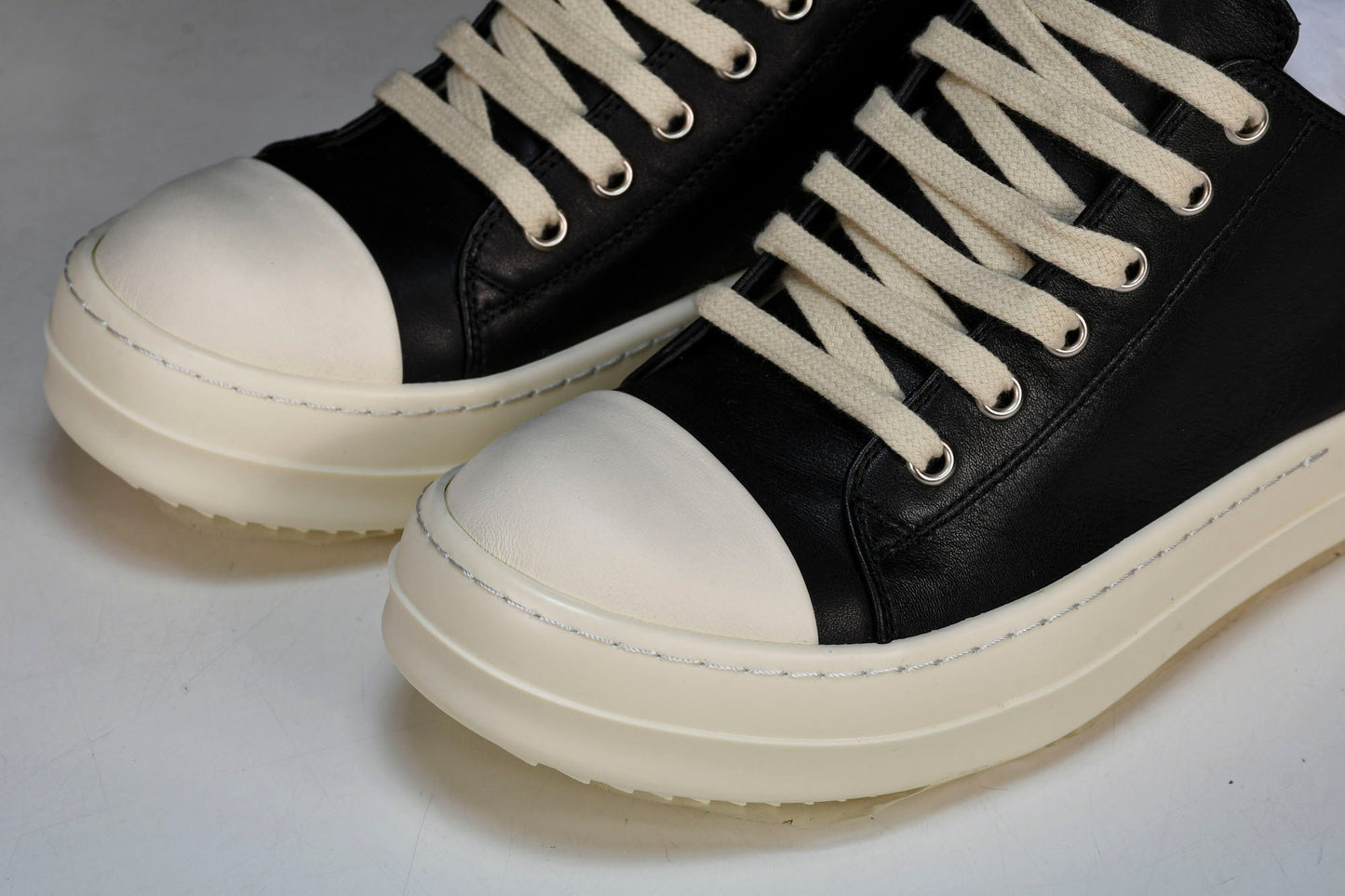 Rick Owens Ramones Low EDFU 'Black Milk' - UK 12 / US 13 / EU 46