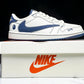 Travis Scott AJ1 Low x BAPE 'White Blue' (Custom)