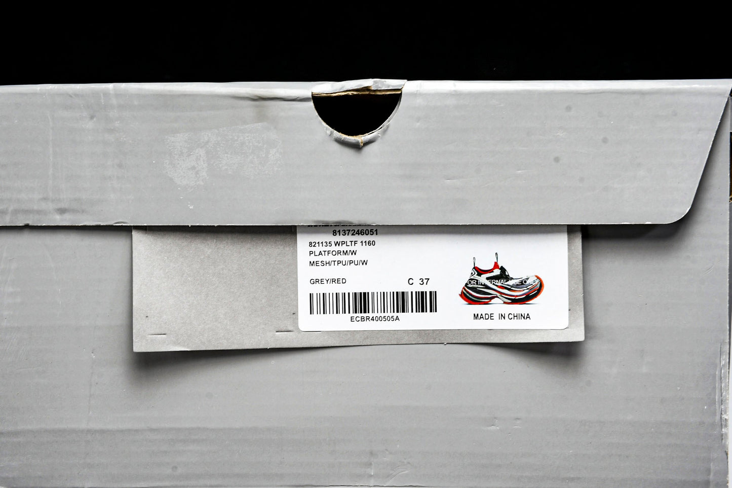 Вalenciaga Platform Sneaker 'Black Grey Red'