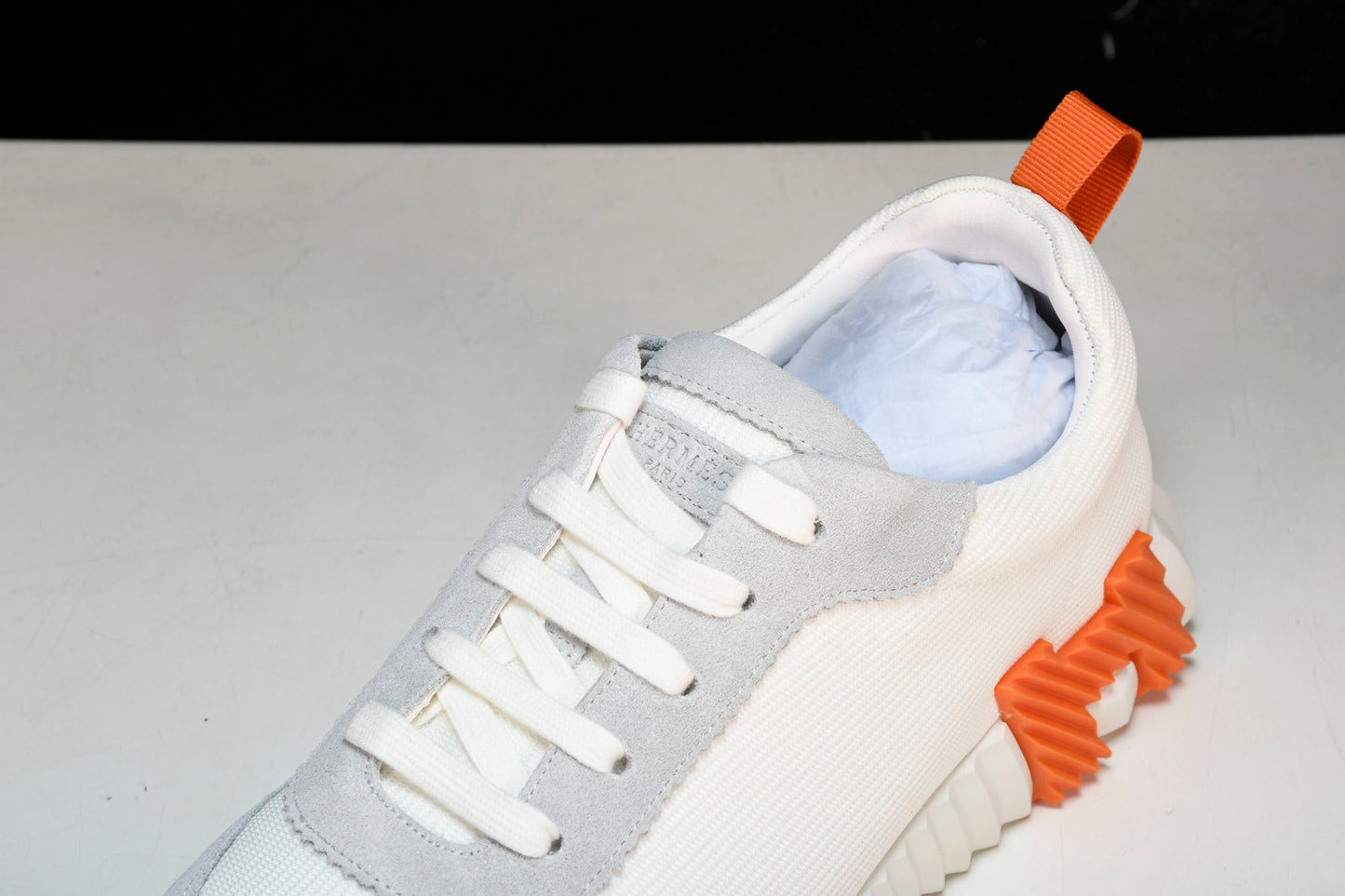 Hermès Bouncing Sneaker 'Blanc Orange Gris'