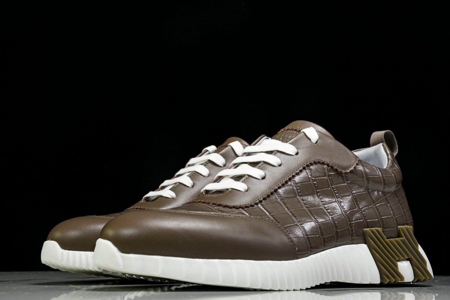 Нermès Bouncing Sneaker 'Etoupe Crocodile'