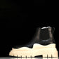 Вottega Veneta Tire Ankle Chelsea Boots 'Black Sea Salt'