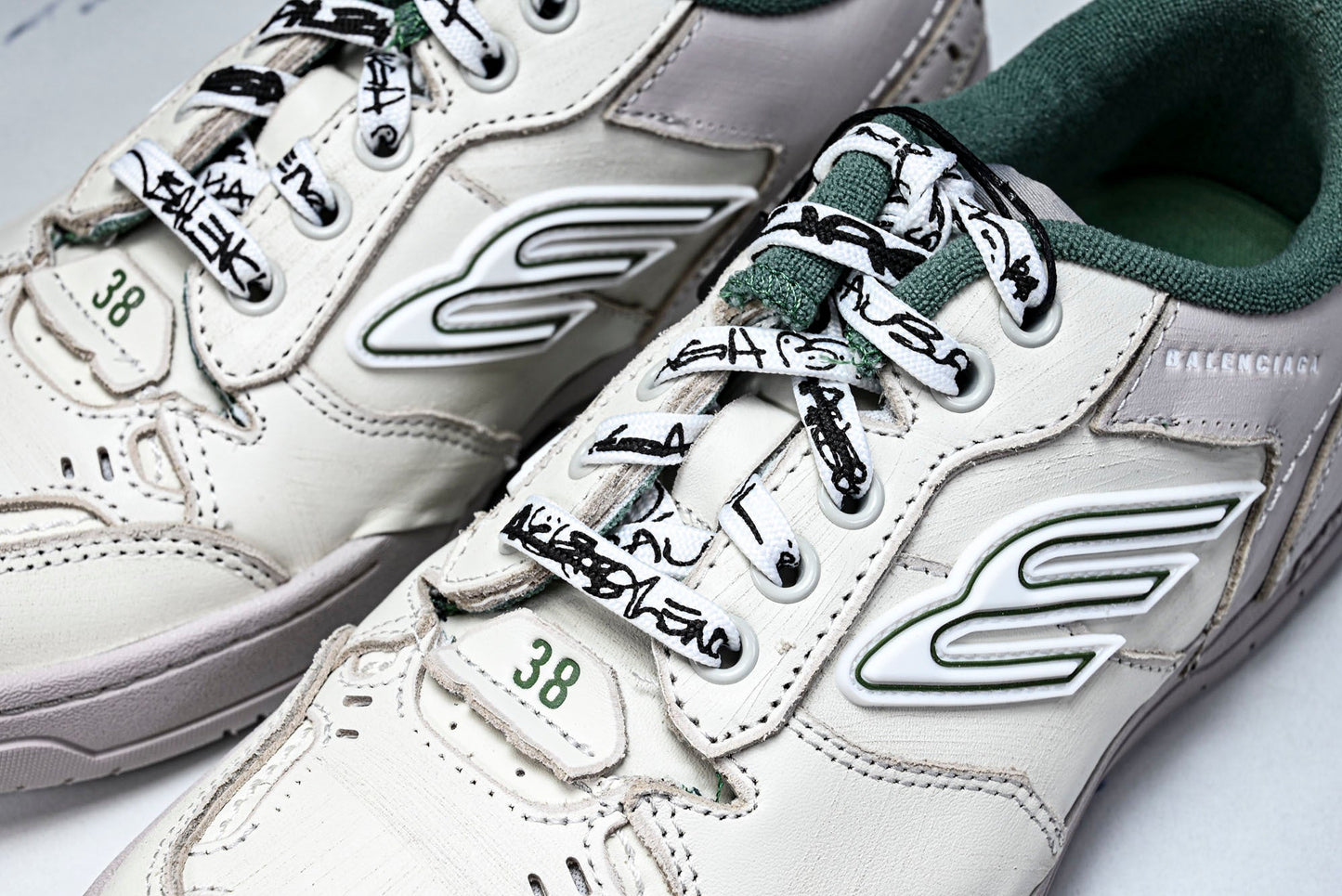 Вalenciaga Hamptons Worn-Out Sneaker 'Beige Green'