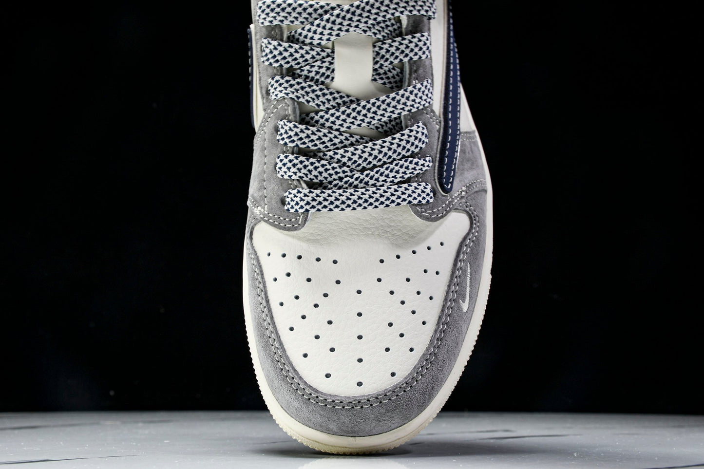 Travis Scott AJ1 Low x Fragment 'Grey Navy' (Custom)