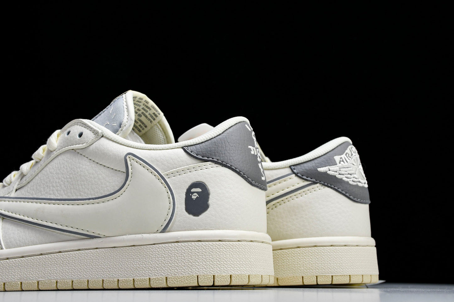 Travis Scott AJ1 Low x BAPE 'White' (Custom)