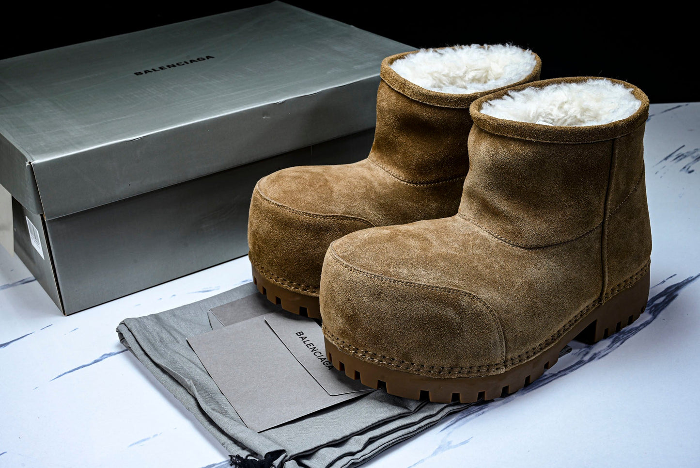 Вalenciaga Alaska Fur Low Boot 'Brown'