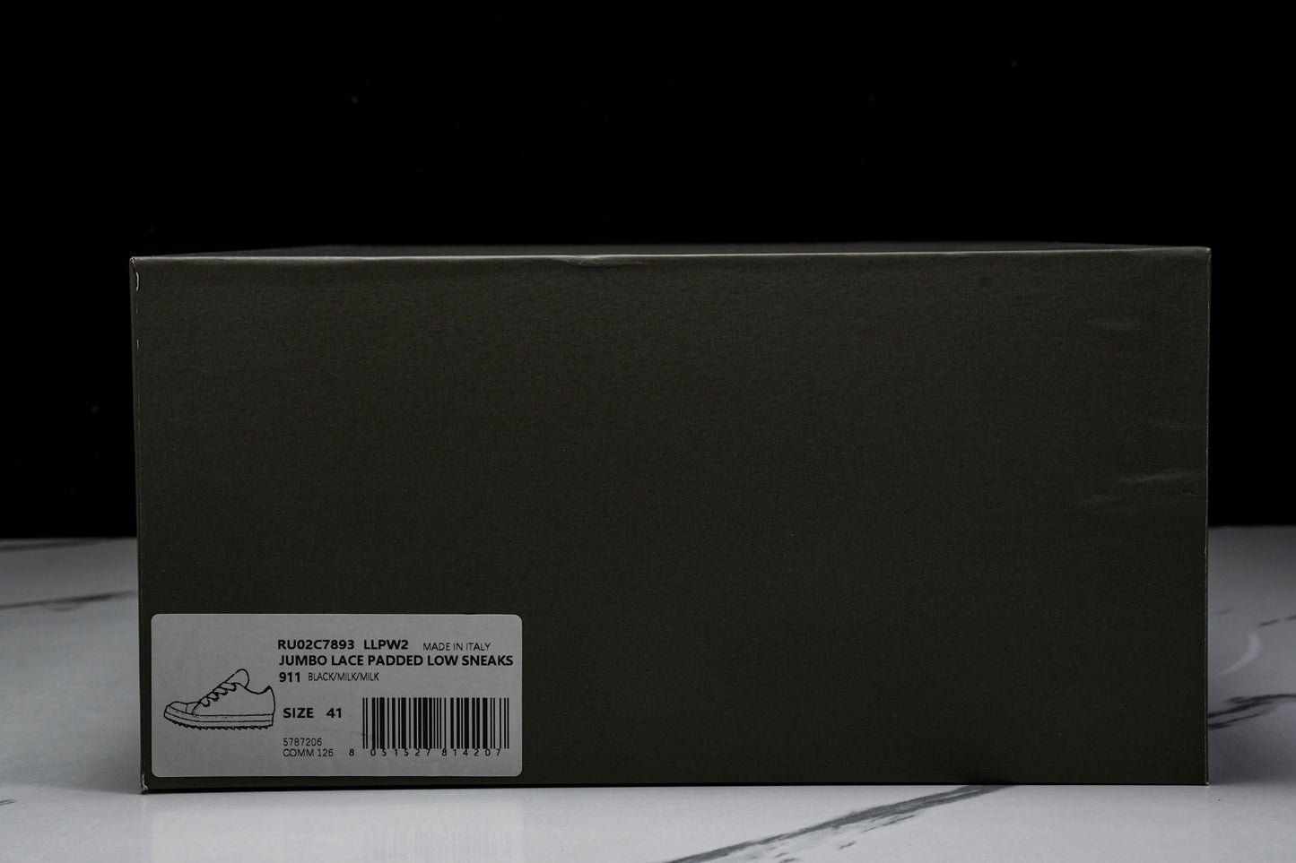 Rick Owens Luxor Jumbo Lace Padded Low 'Black'