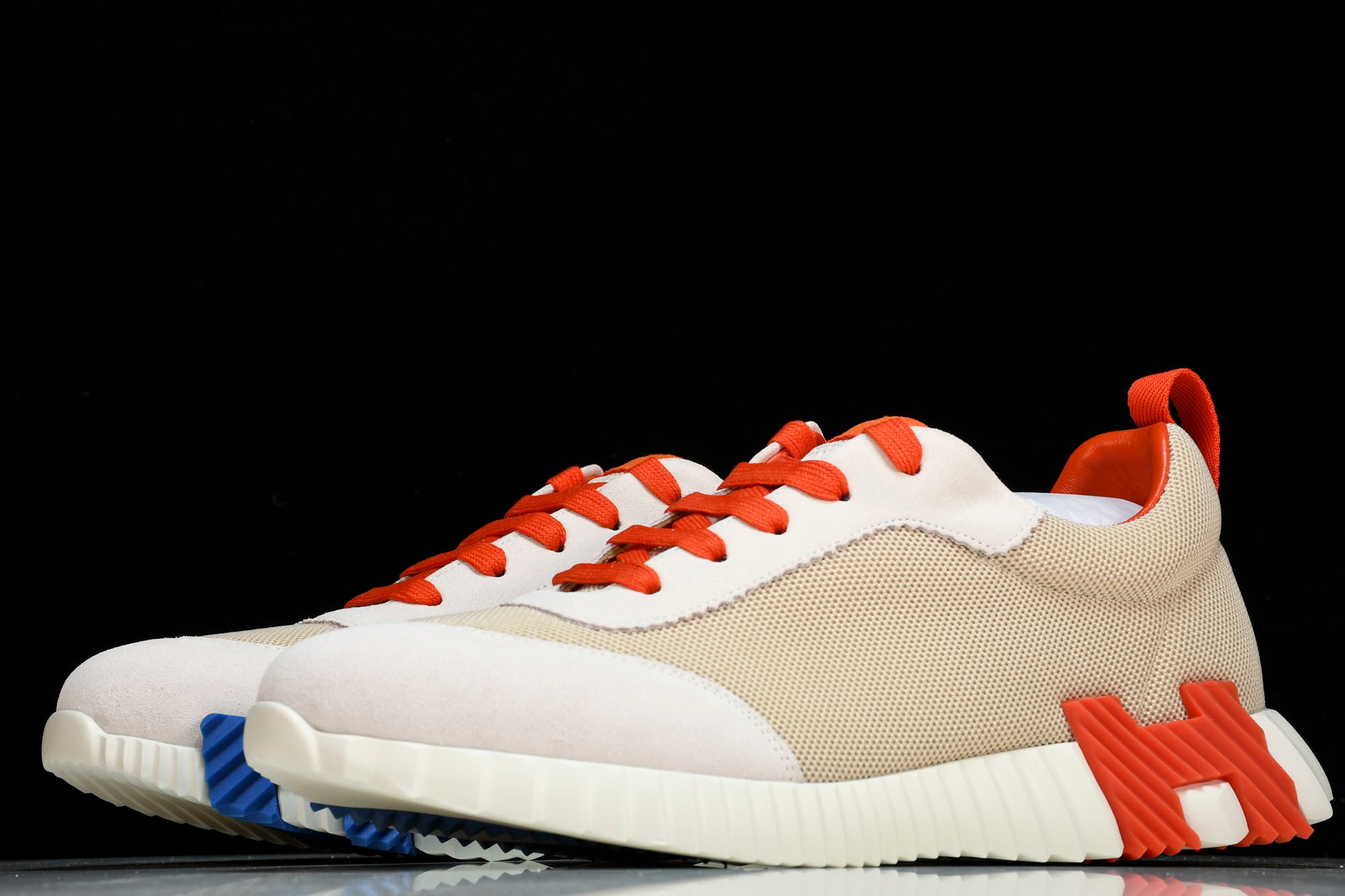 Hermès Bouncing Sneaker 'Beige Orange Bleu'