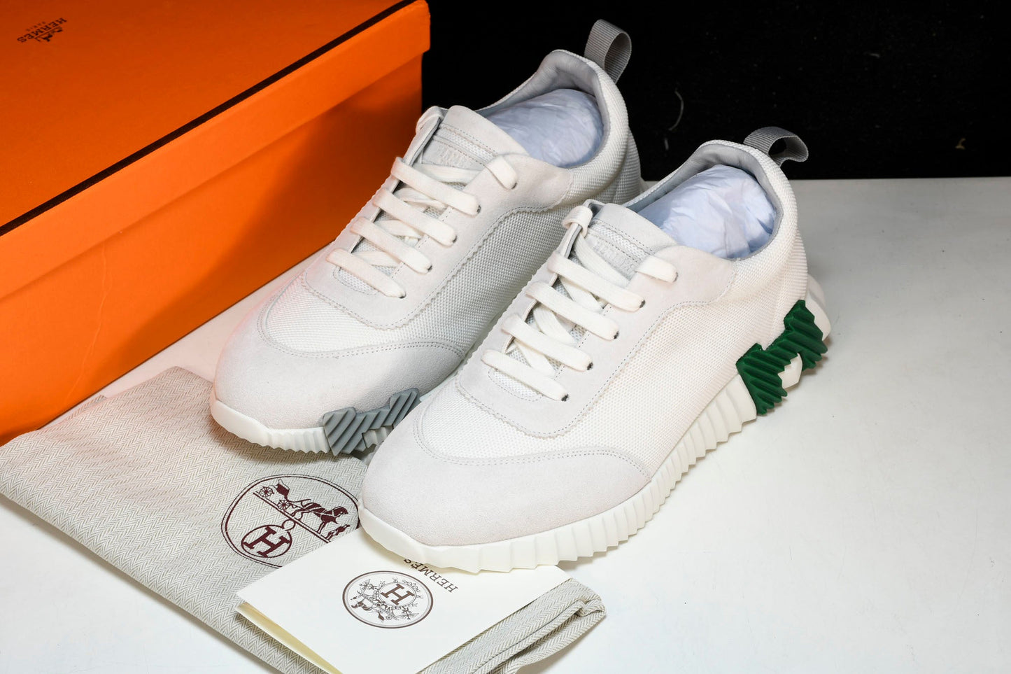 Hermès Bouncing Sneaker 'Blanc Vert'