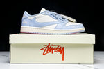 Travis Scott AJ1 Low x Stussy 'Blue' (Custom)