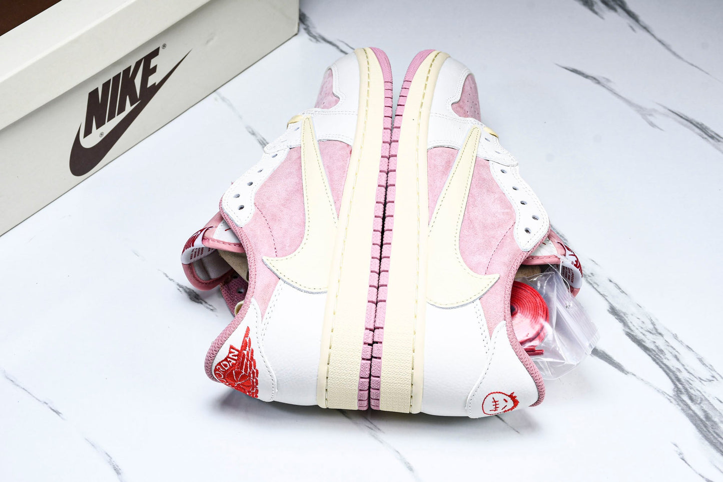 Travis Scott AJ1 Retro Low OG 'Shy Pink' - UK 8 / US 9 / EU 42.5