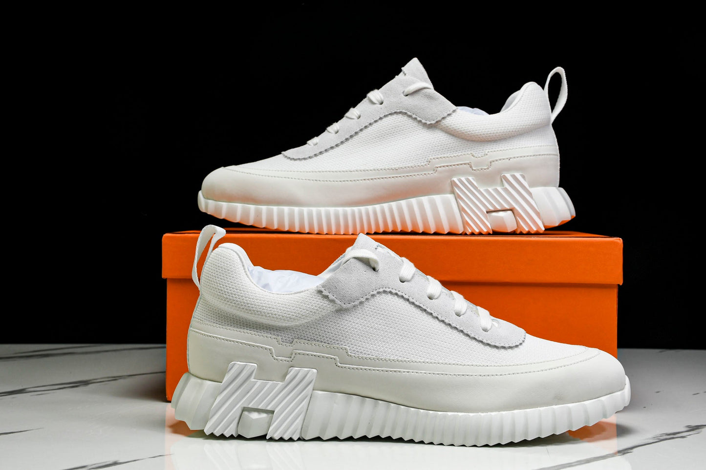 Hermès Bouncing Sneaker Panelled 'Triple White'