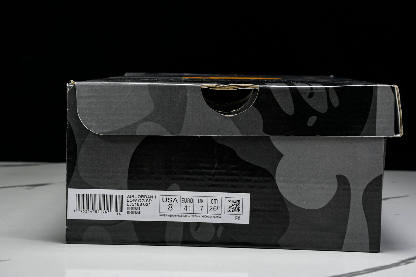 Travis Scott AJ1 Low x BAPE 'Blue Grey White' (Custom)