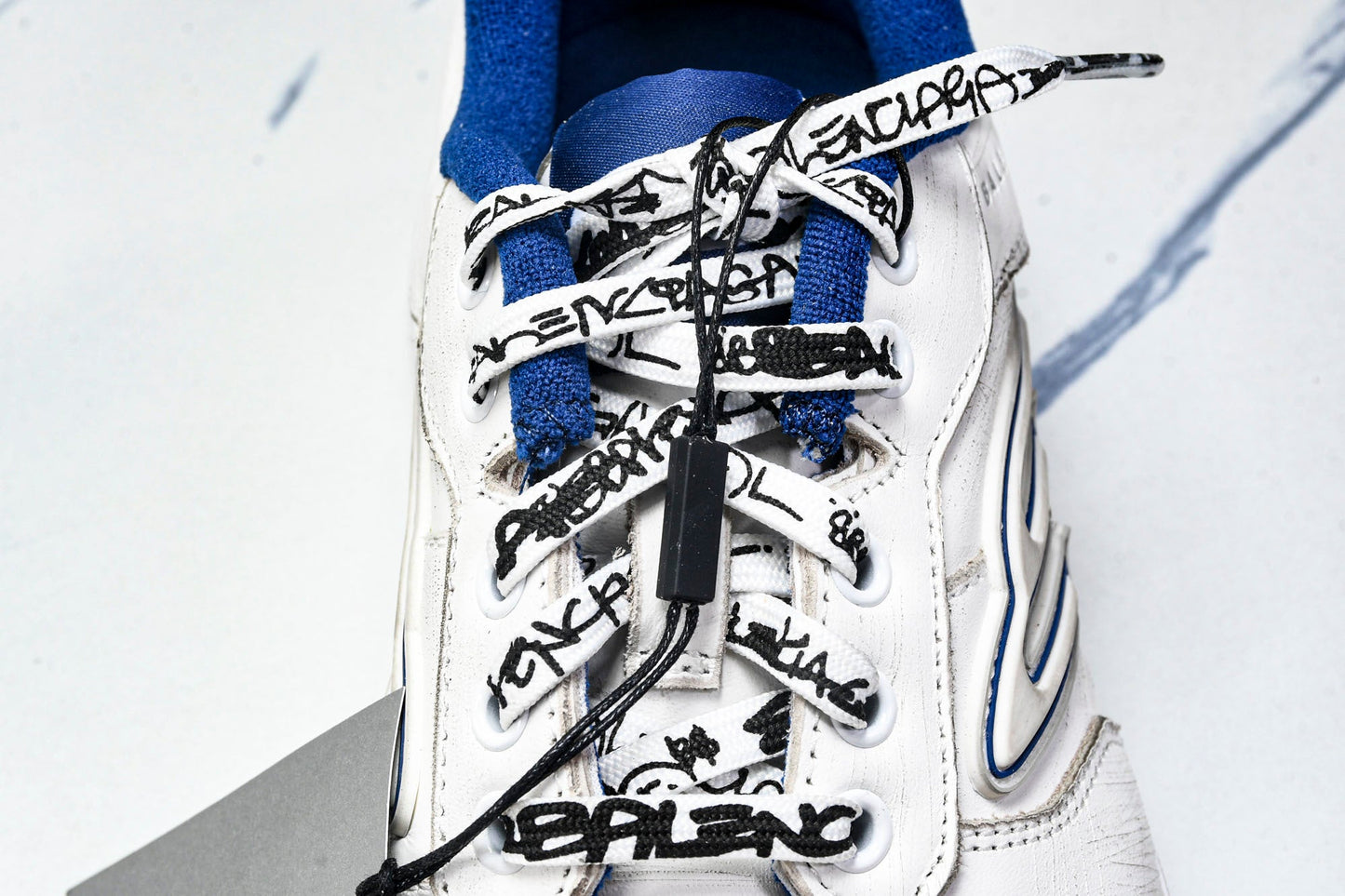 Вalenciaga Hamptons Worn-Out Sneaker 'White Blue'