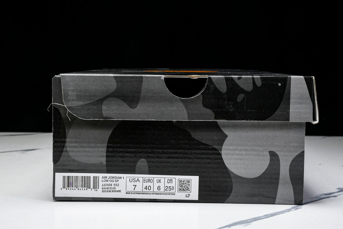 Travis Scott AJ1 Low x BAPE 'Beige Black White' (Custom)