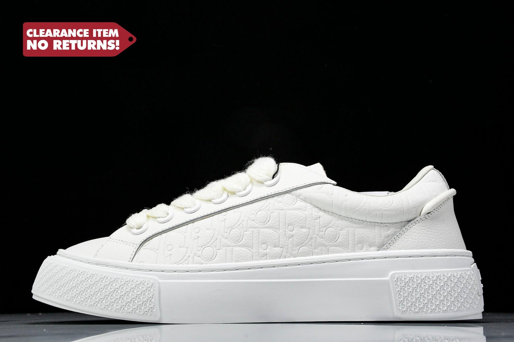 D1or B33 Gravity Leather 'Oblique Triple White' - UK 7 / US 8 / EU 41
