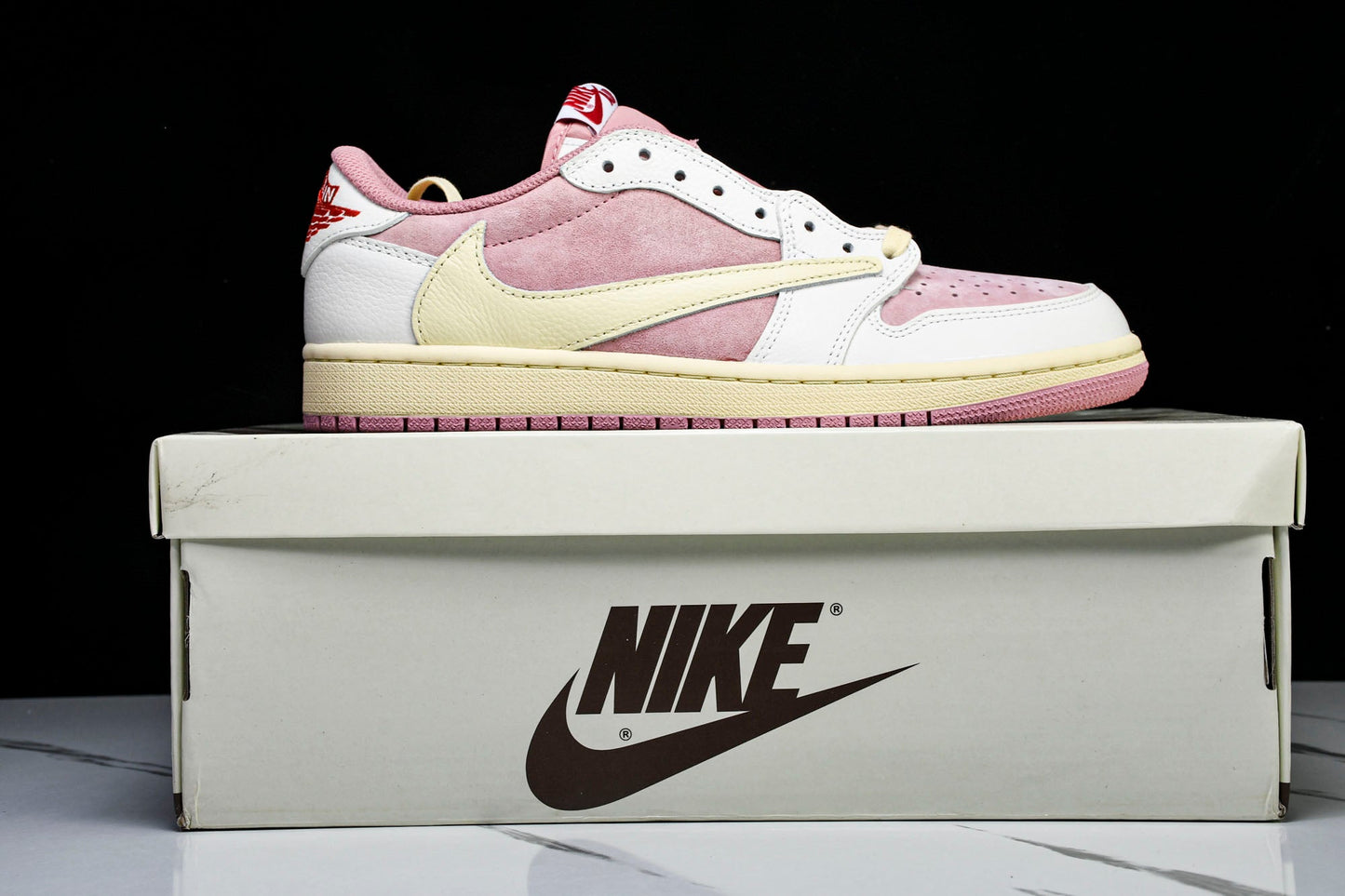 Travis Scott AJ1 Retro Low OG 'Shy Pink' - UK 8 / US 9 / EU 42.5