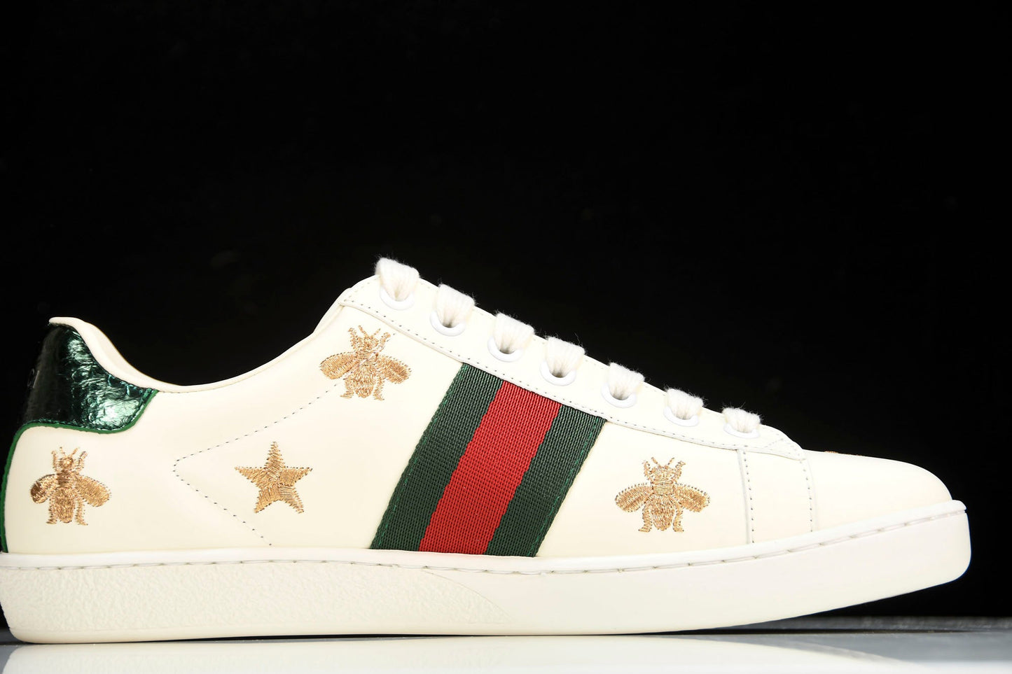 Guссi Ace 'Bees and Stars Green' - UK 7 / US 7.5 / EU 41