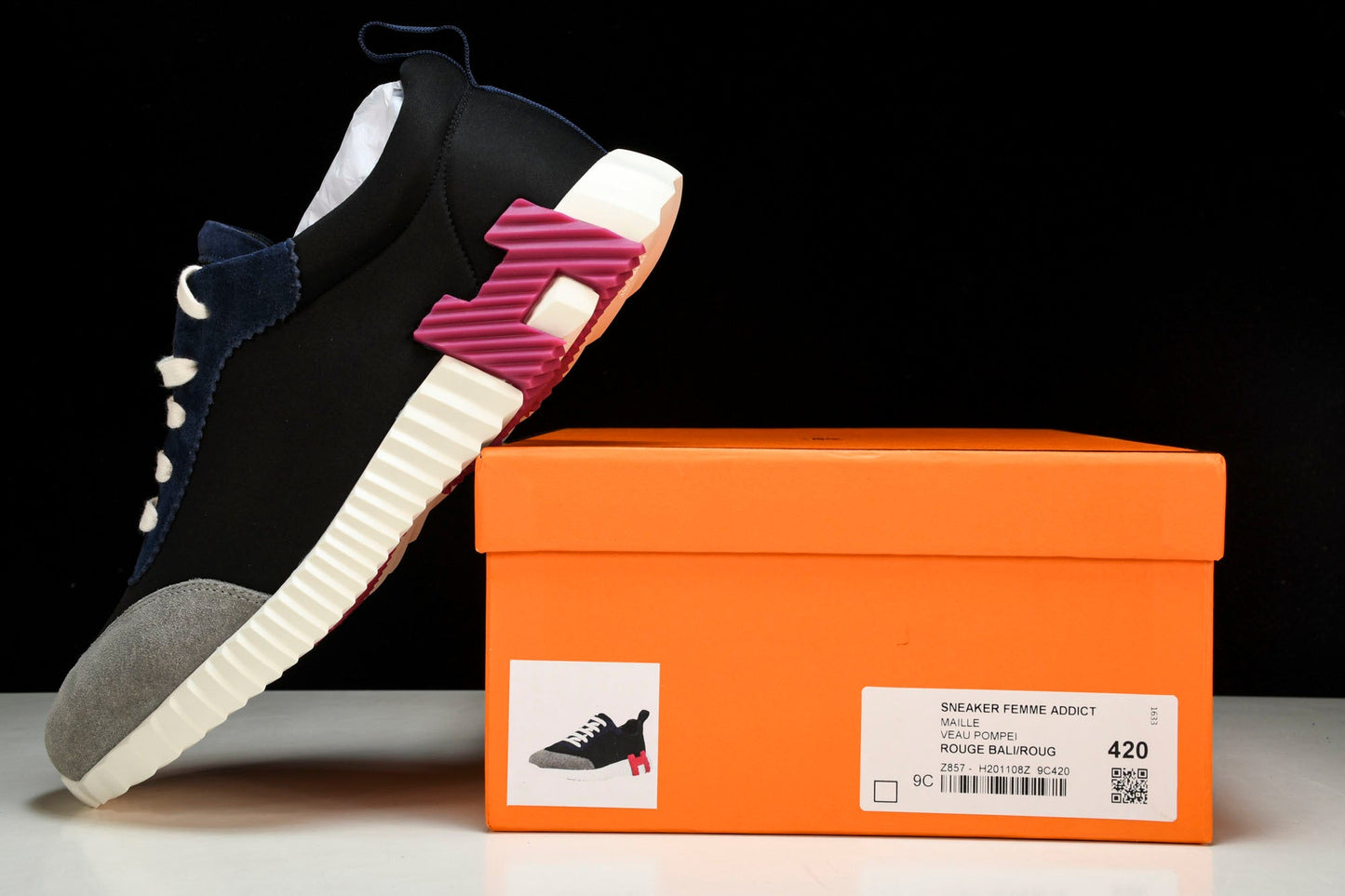 Нermès Bouncing Sneaker 'Noir Bordeaux'