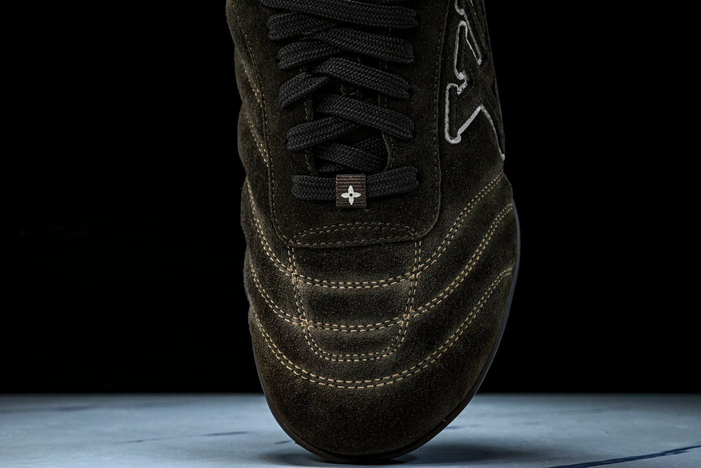 Louis Vuittоп Footprint Football Sneaker 'Brown Suede'