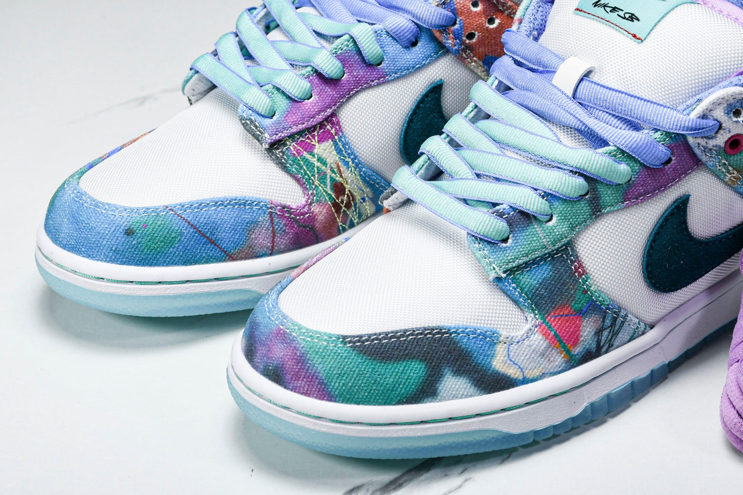 SB Dnk Low x Futura Laboratories 'Bleached Aqua' - UK W 3.5 (M 4) / US W 6 (M 4.5) / EU 36.5