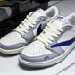 Travis Scott AJ1 Low x BAPE 'Blue Grey White' (Custom)