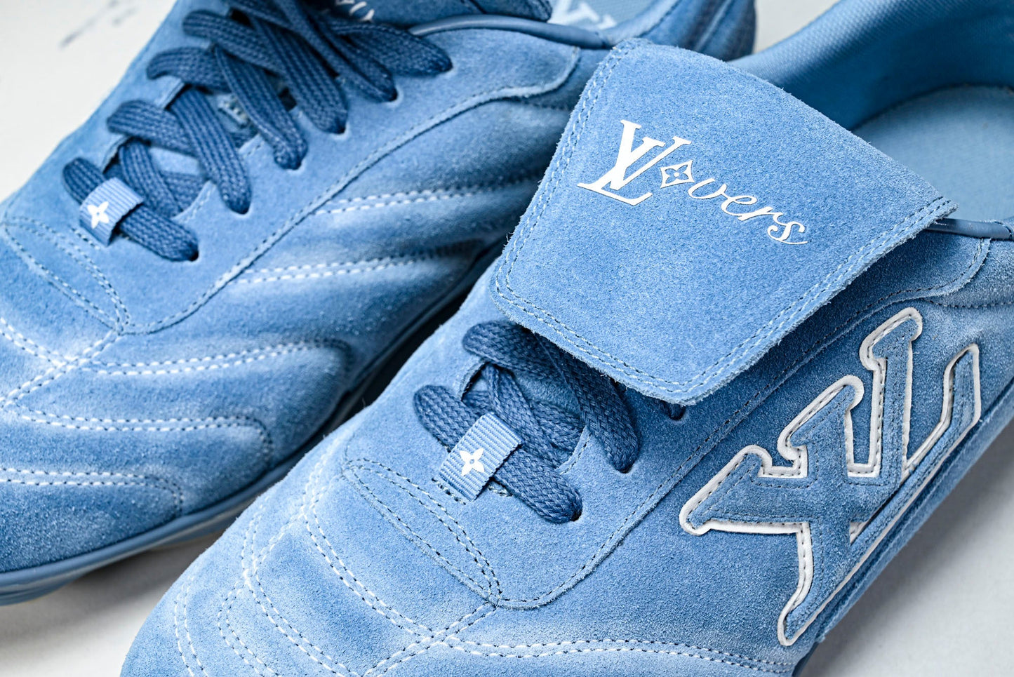Louis Vuittоп Footprint Football Sneaker 'Blue Suede'
