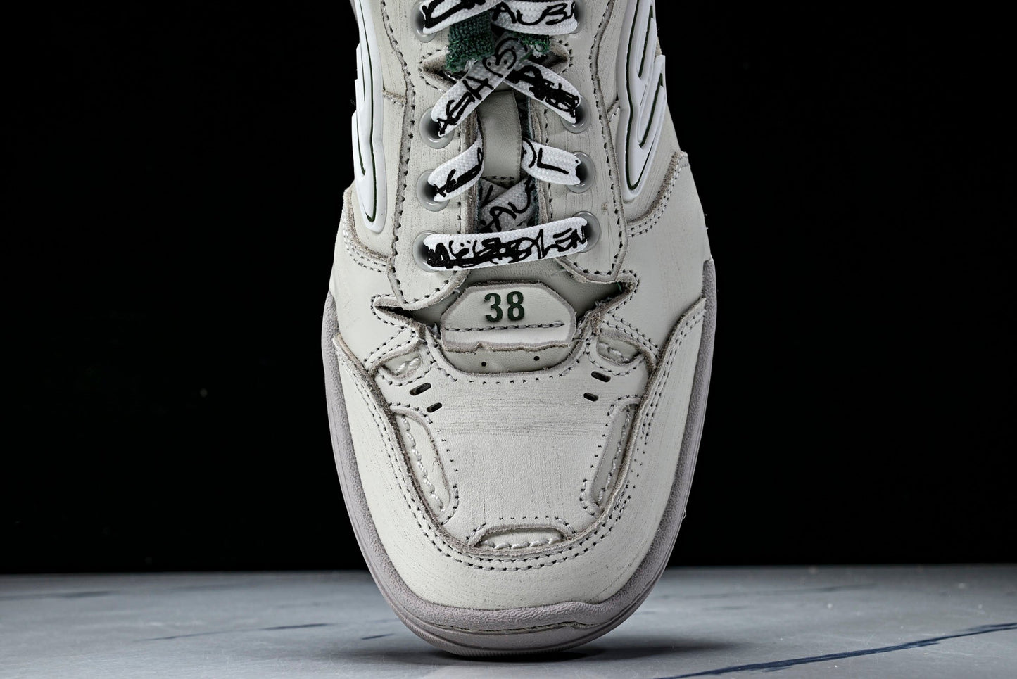 Вalenciaga Hamptons Worn-Out Sneaker 'Beige Green'