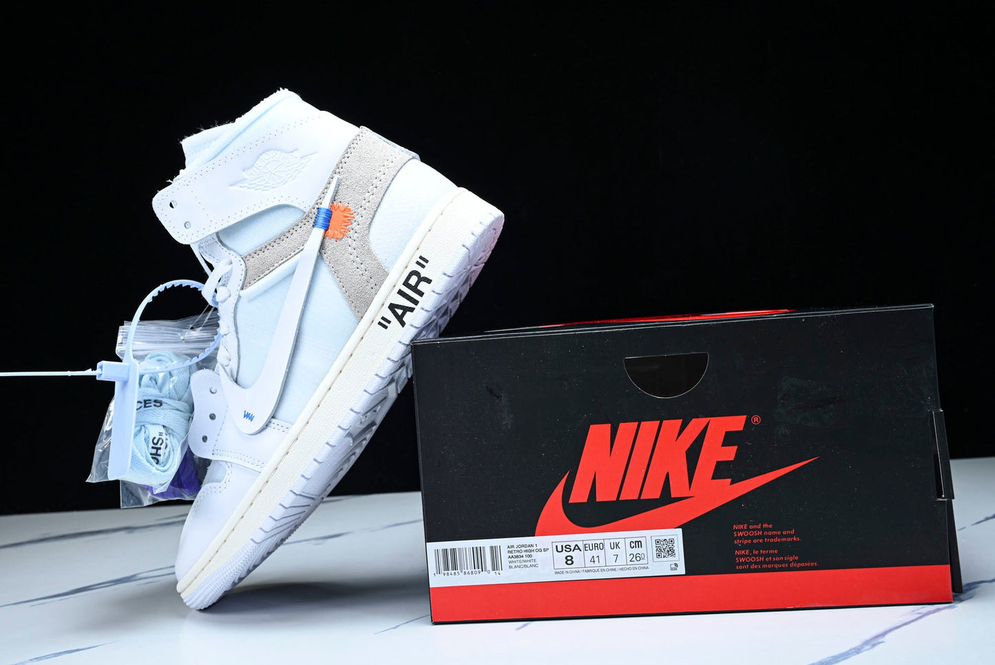 Off-White x Virgil Abloh Archive AJ1 Retro High 'Alaska'