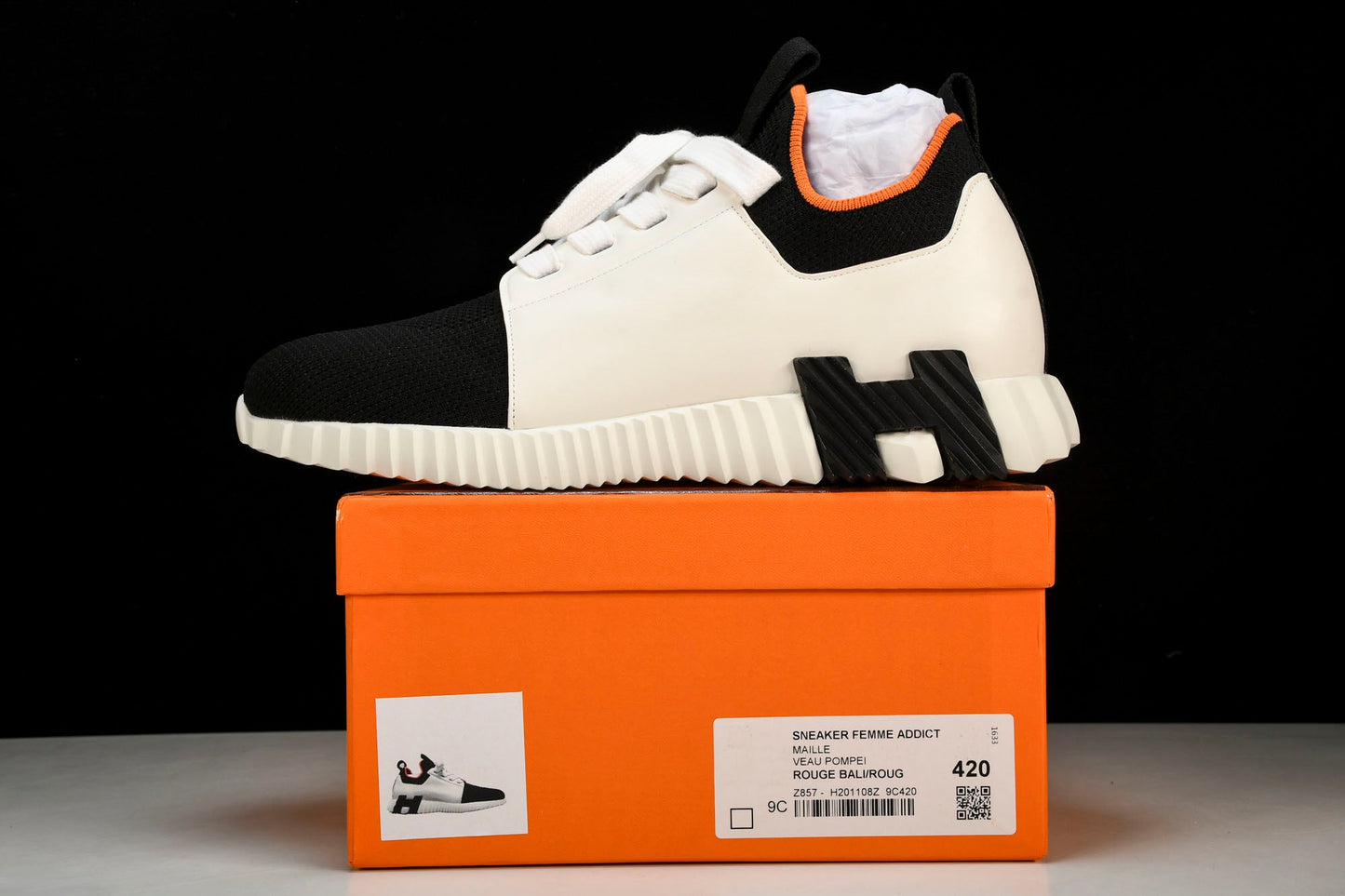 Нermès Depart Sneaker 'Noir Blanc'
