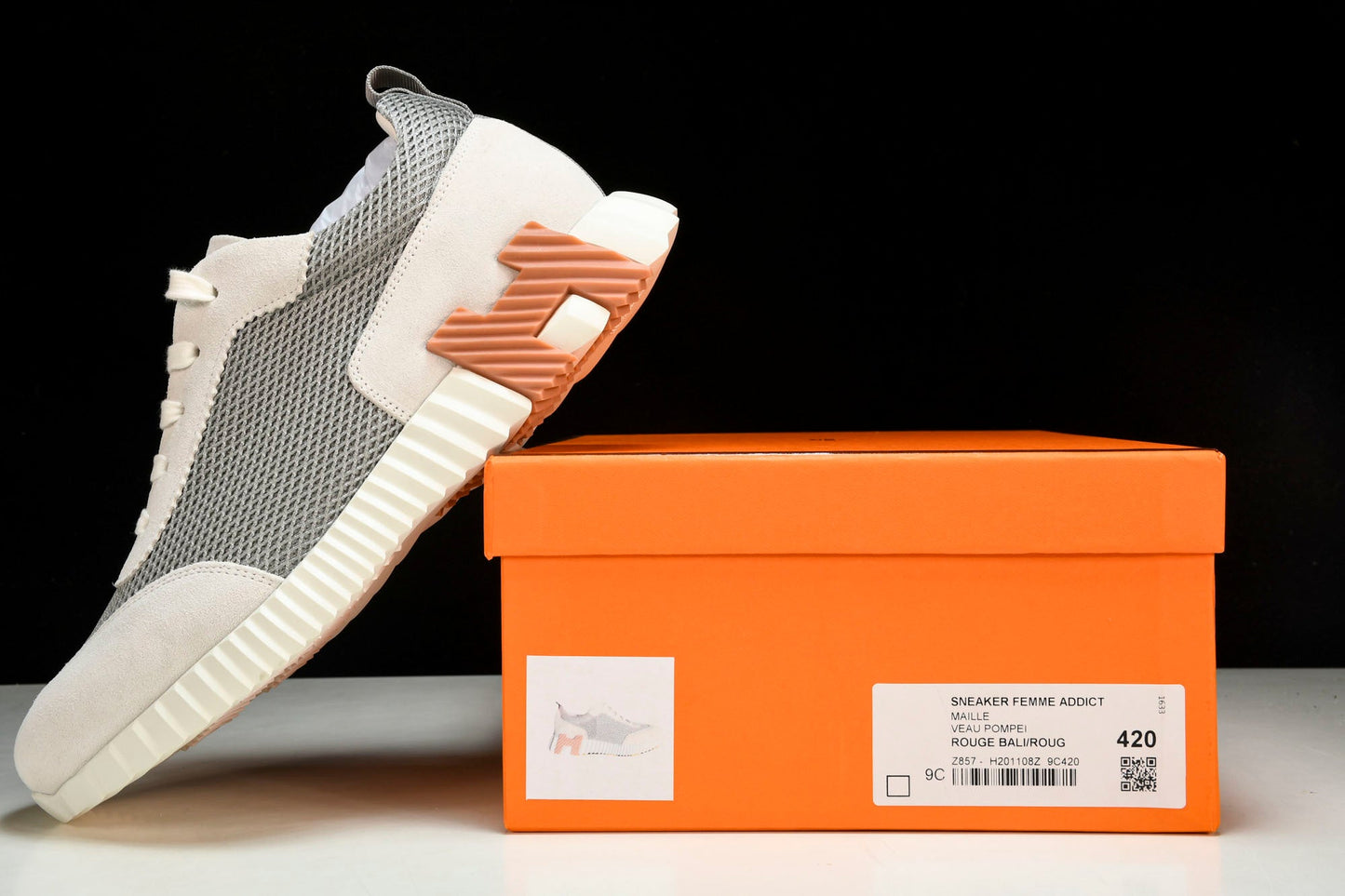 Hermès Bouncing Sneaker 'Gris Lulea Blanc'