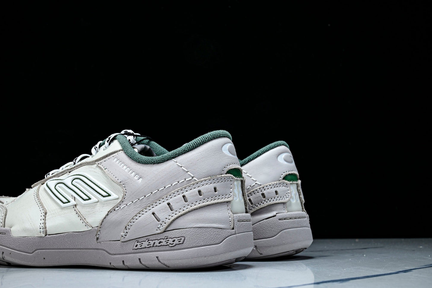 Вalenciaga Hamptons Worn-Out Sneaker 'Beige Green'