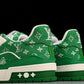 Louis Vuittоп Trainer Low 'Green Monogram Textile'