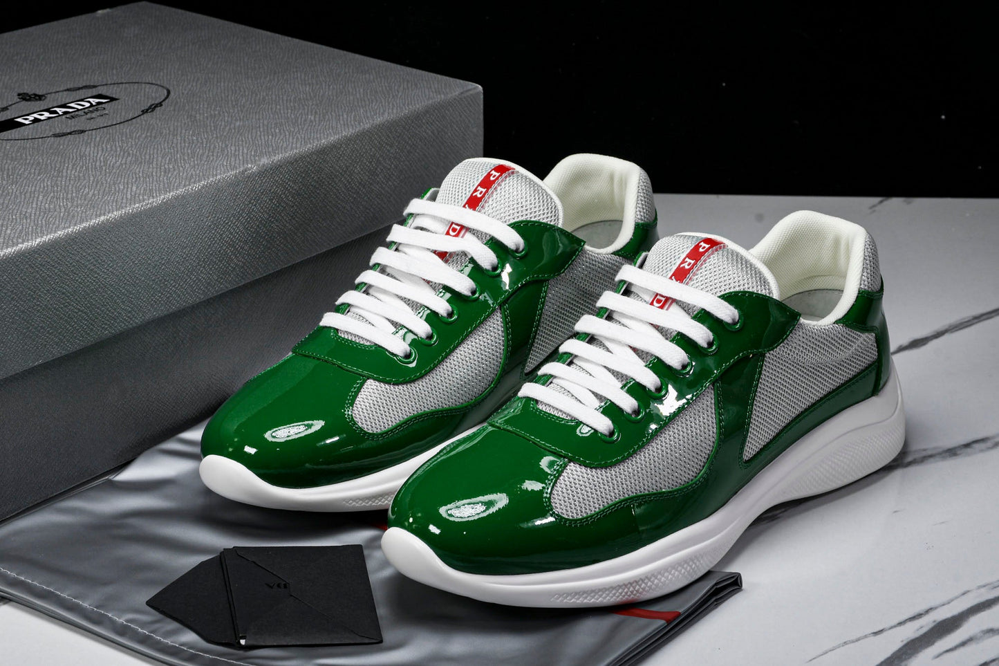 Prada America's Cup Sneaker 'Green Silver' - UK 4 / US 5 / EU 38