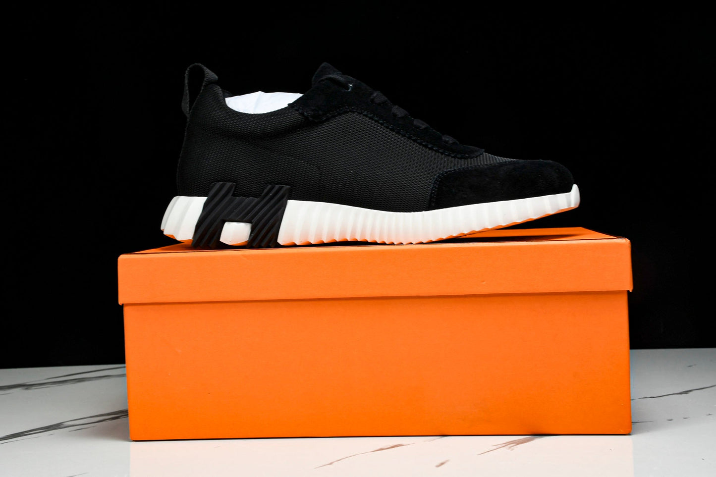 Hermès Bouncing Sneaker 'Noir Blanc'