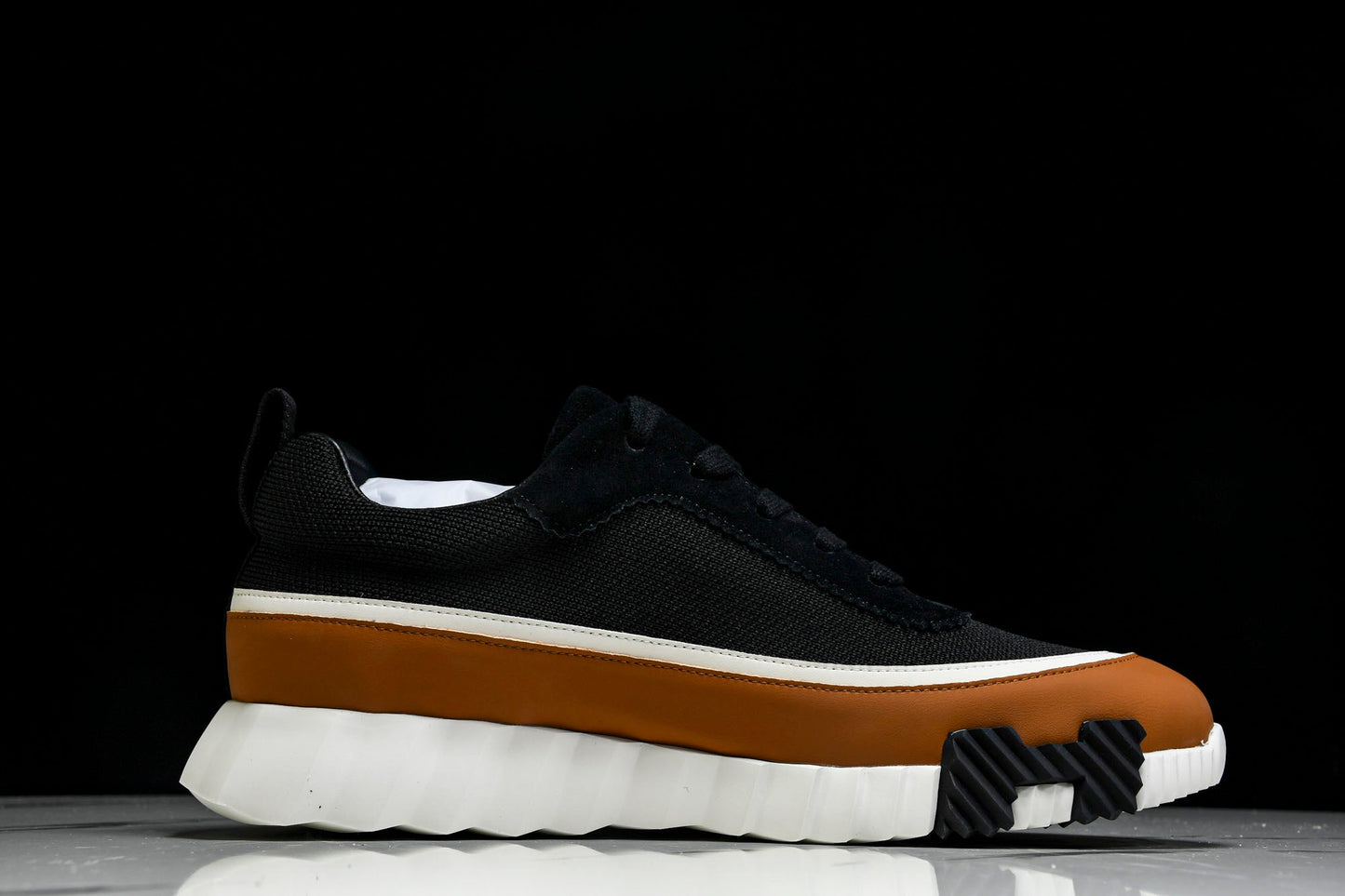 Hermès Bouncing Sneaker Panelled 'Noir Marron Blanc'