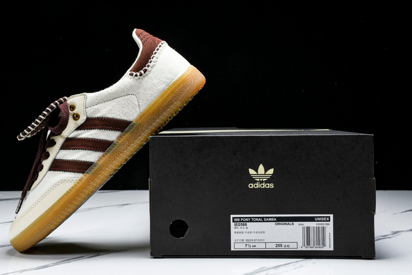 Samba x Wales Bonner 'Pony Tonal Cream White' - UK 4 / US 4.5 (W 5.5) / EU 36.5