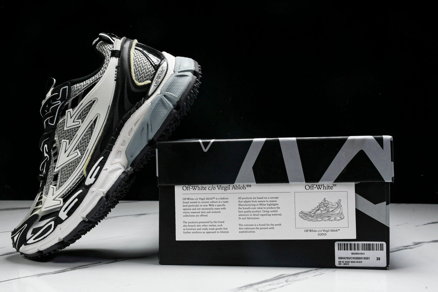 Off-White "Be Right Back" Sneaker 'Silver' - UK 10 / US 11 / EU 44