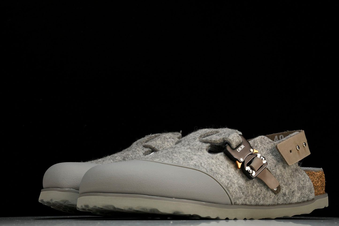 Birkenstock x D1or Tokio Mule Felted Wool 'Grey' - UK 6 / US 7 / EU 40