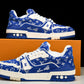 Louis Vuittоп Trainer Low 'Blue Monogram Textile'