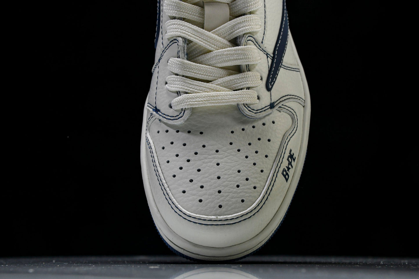 Travis Scott AJ1 Low x BAPE 'White Blue' (Custom)