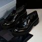 Prada Chocolate Patent Loafers 'Black'