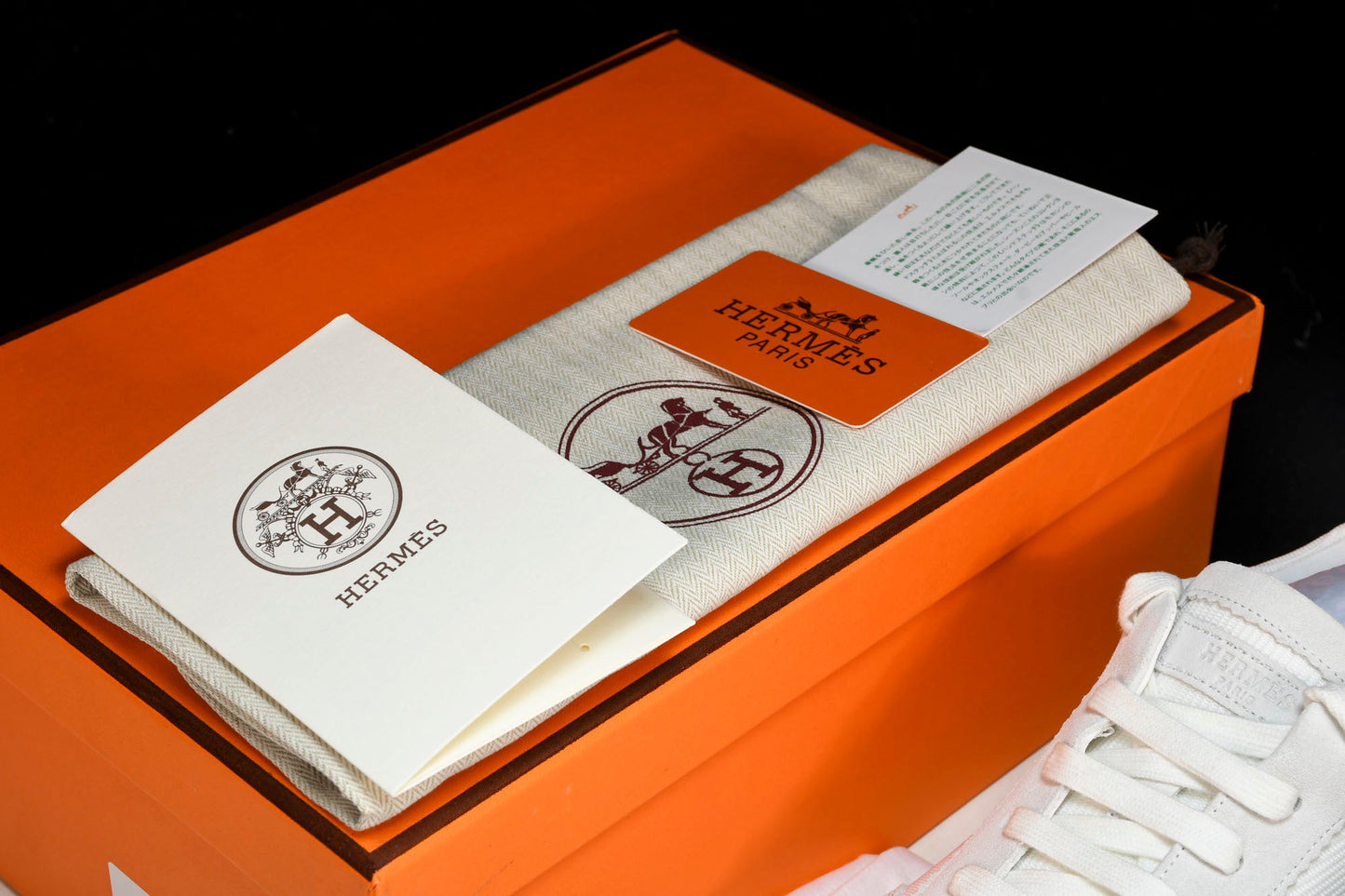 Hermès Bouncing Sneaker 'Blanc Orange'